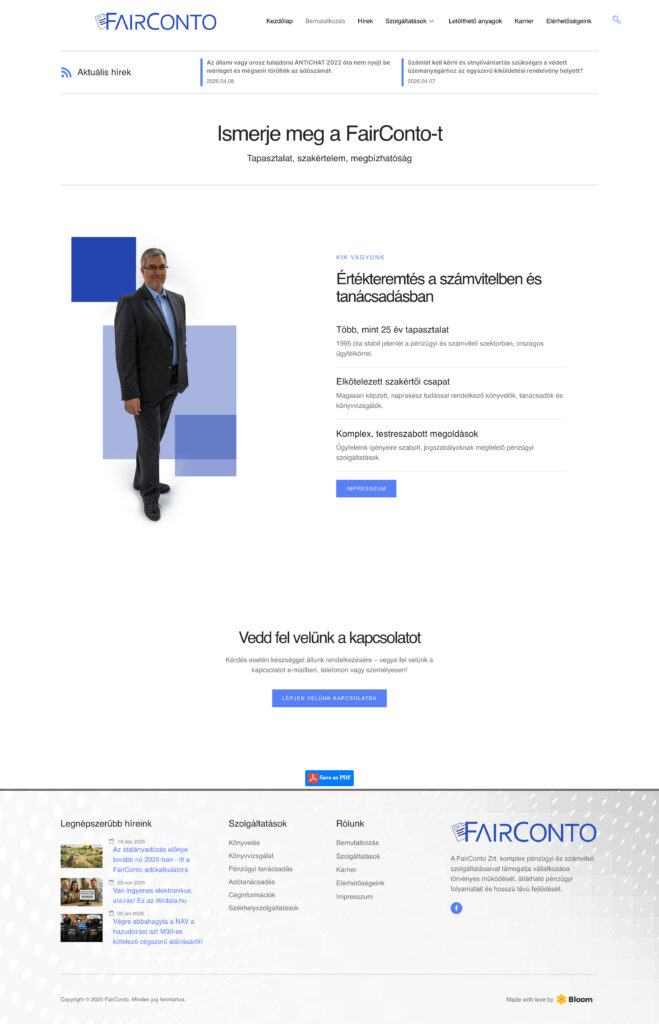 Portfólió fairconto bemutatkozas